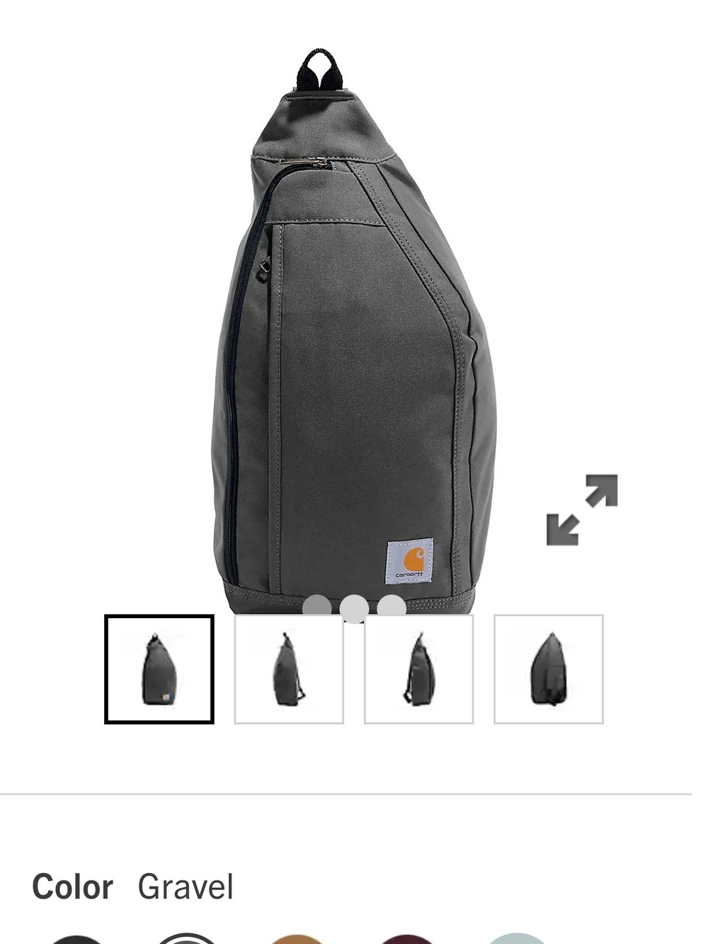 Carhartt Men's Gravel Single-strap Sling Bag - Gray